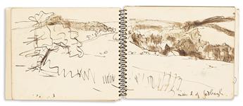 JAMES MCBEY (1883 - 1959) Five traveling sketchbooks.